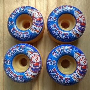 Vintage Spitfire Skateboard Wheels - Flaming Clown 54 🛹🤡🔥
